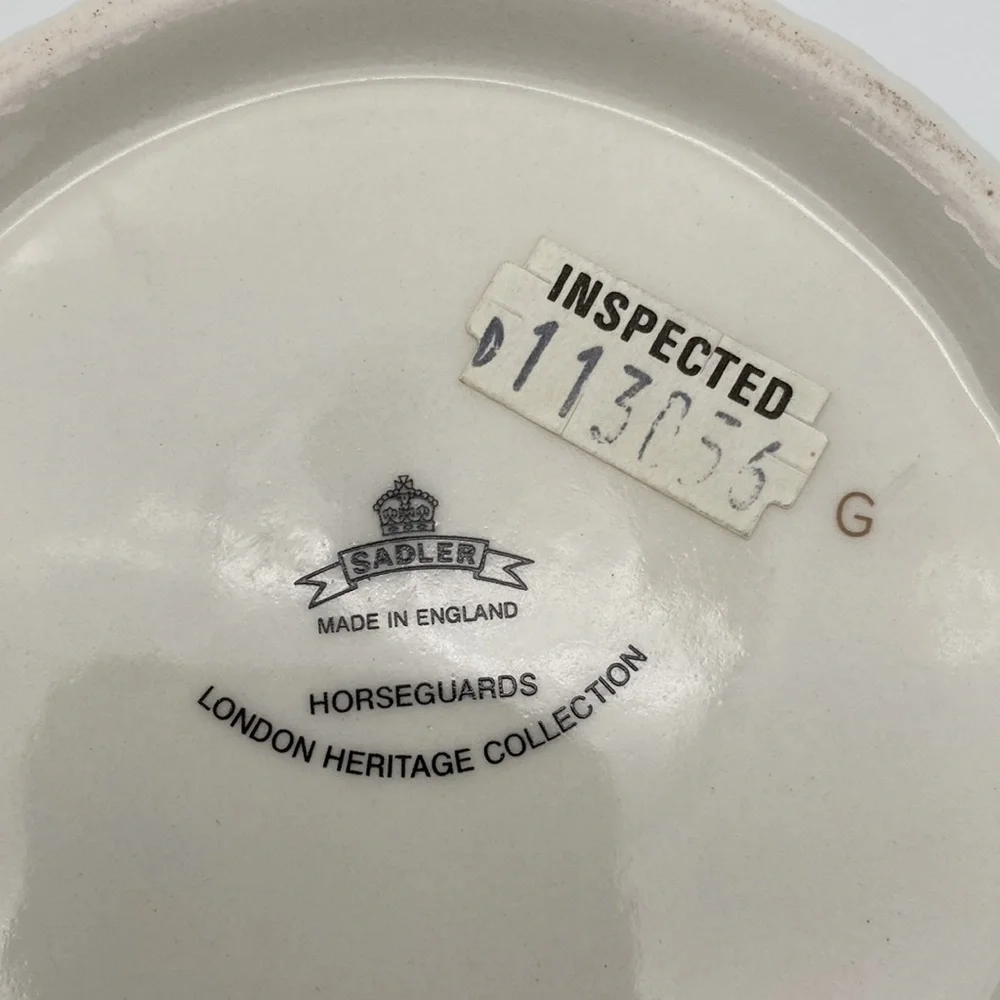 James Sadler Round Porcelain Lidded Trinket Box Horseguards